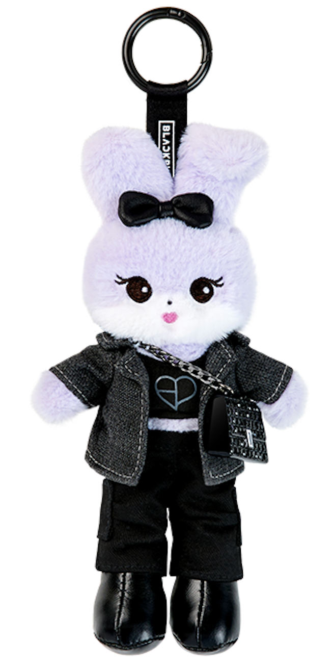BLACKPINK BPCOLLECTION SOOYA Long Plush Keyring in black stage outfit
