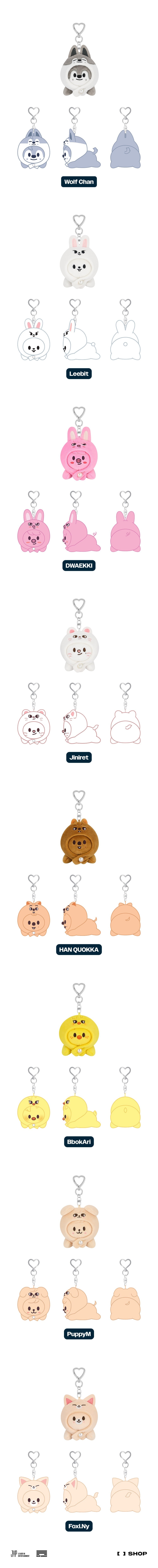 Stray Kids - dominATE : celebrATE SKZOO Keyring Lying Ver.