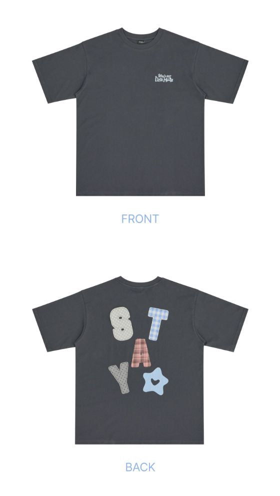 Stray Kids T-shirt front and back STAY artwork - STAY in Our Little House