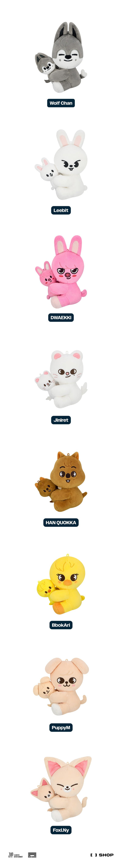 Stray Kids - dominATE : celebrATE SKZOO Magnet Plush Set