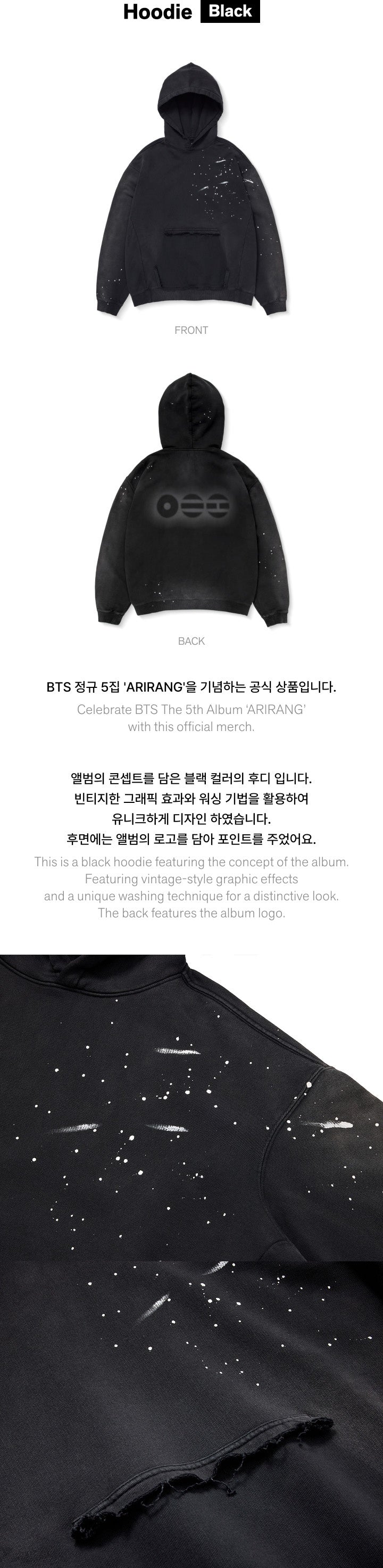 BTS - ARIRANG Hoodie (Black) – Juria K-Shop