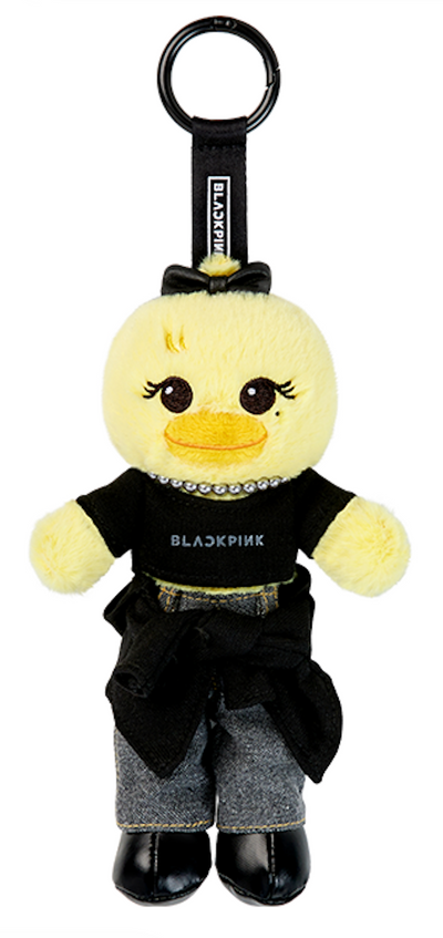 BLACKPINK BPCOLLECTION PPEU Long Plush Keyring in black stage outfit