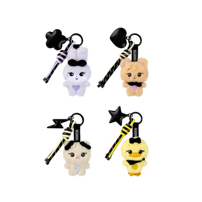BLACKPINK BPCOLLECTION Slim Plush Keyrings: SOOYA, GOMDEUKI, ROSIE, and PPEU together