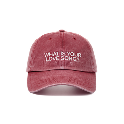 BTS ARIRANG red ball cap with What Is Your Love Song embroidery