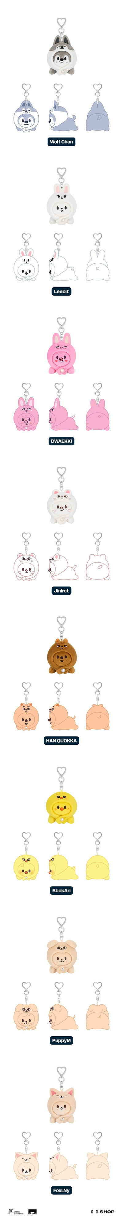 Stray Kids - dominATE : celebrATE SKZOO Keyring Lying Ver.