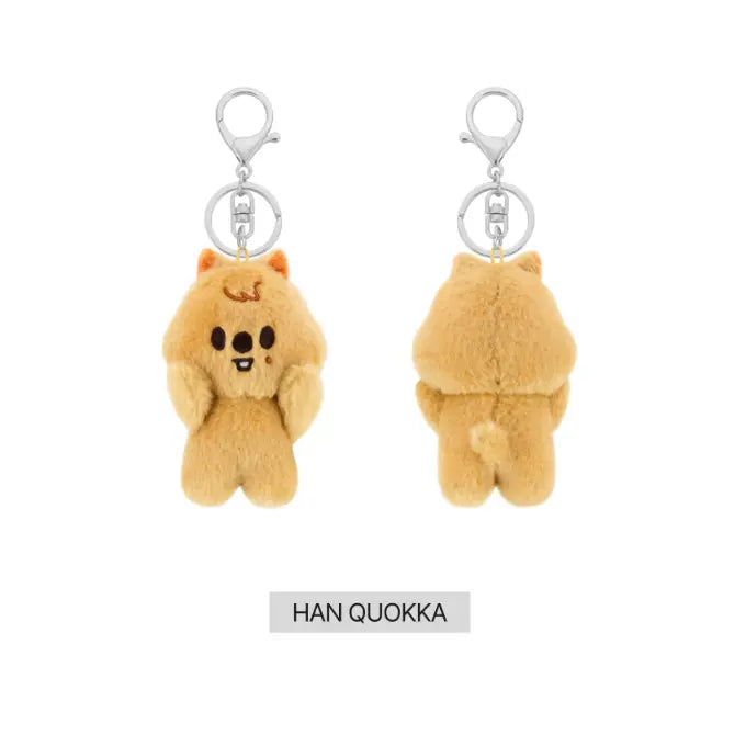 Stray Kids SKZOO HAN QUOKKA magnet plush keyring front and back