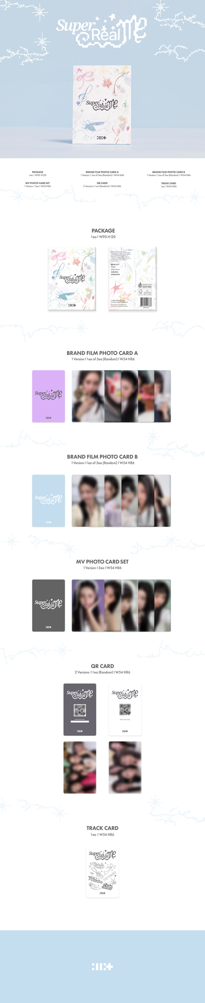 ILLIT SUPER REAL ME Weverse Albums package contents and QR card details
